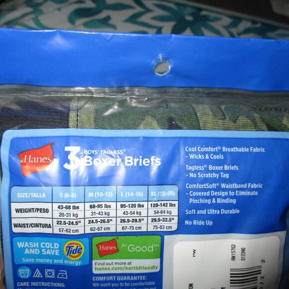 Hanes Boys Tagless Boxer Briefs Size XL (18) - Picture 6 of 6